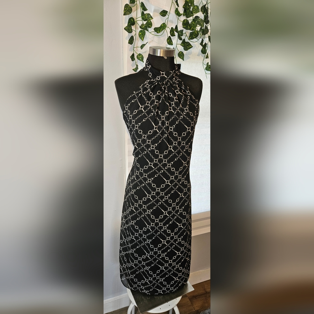 Vintage Famosa Chain Pattern Midi Dress
